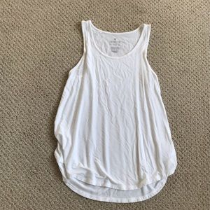 Plain white soft tank top